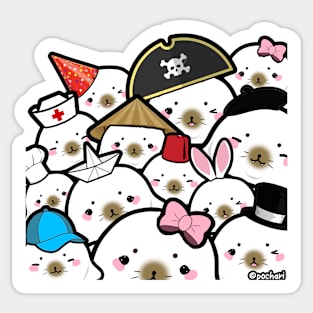 Seals with Hats Sticker